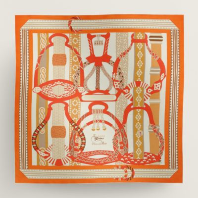 オレンジ - レディス, スカーフ、ショール＆マフラー, カシミア